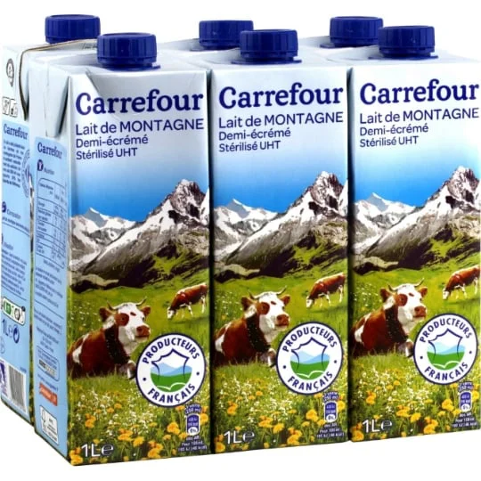 Lait Demi-Ecreme Stérilisé UHT de Montagne