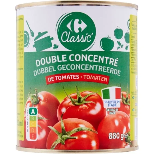 Sauce double concentré tomates