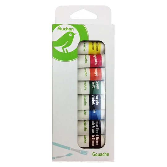 Lot de 10 tubes de gouache