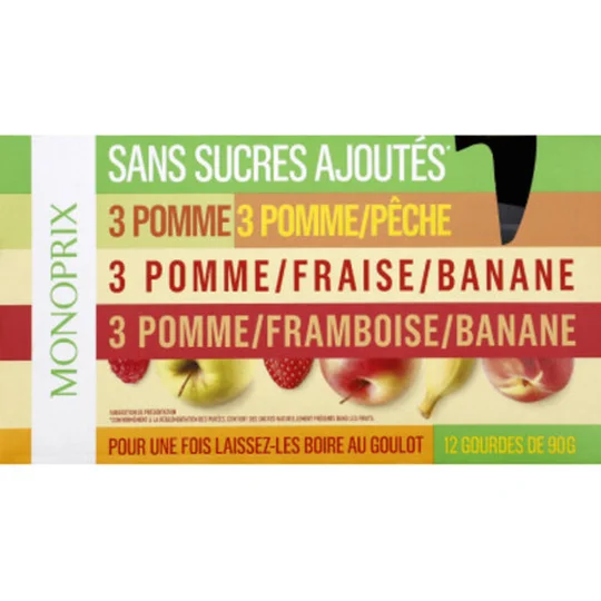 Dessert sans sucres ajoutés, 4 variétés