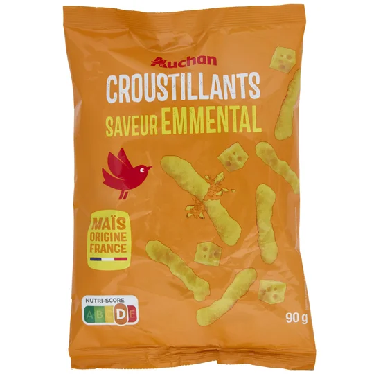 Biscuits soufflés croustillants saveur emmental