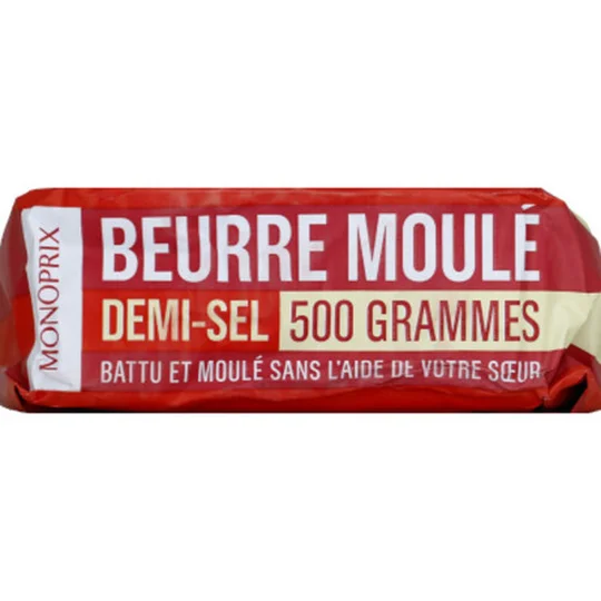 Beurre moulé demi-sel