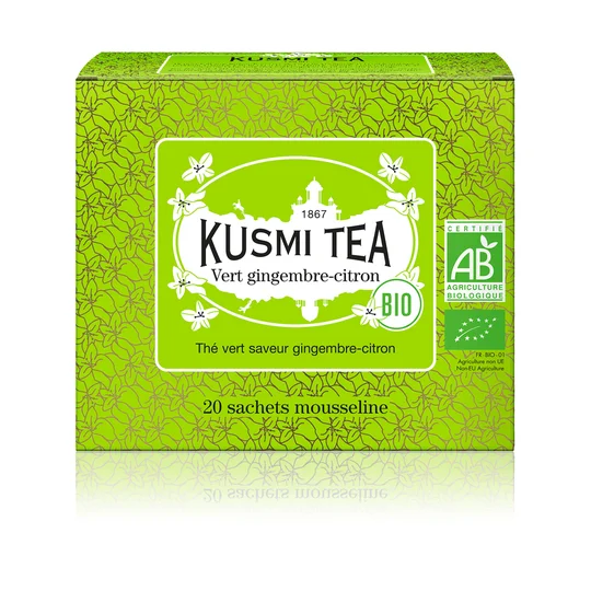 Thé vert saveur gingembre-citron bio