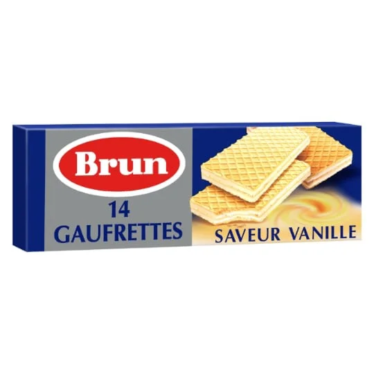 Biscuits gaufrettes fourrées à la vanille