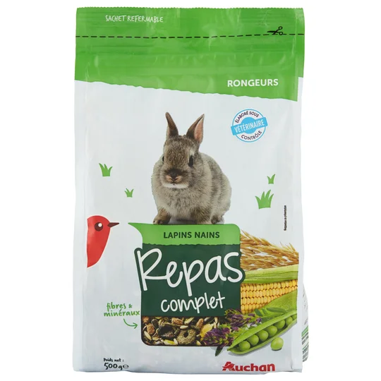 Repas complet pour lapins nains