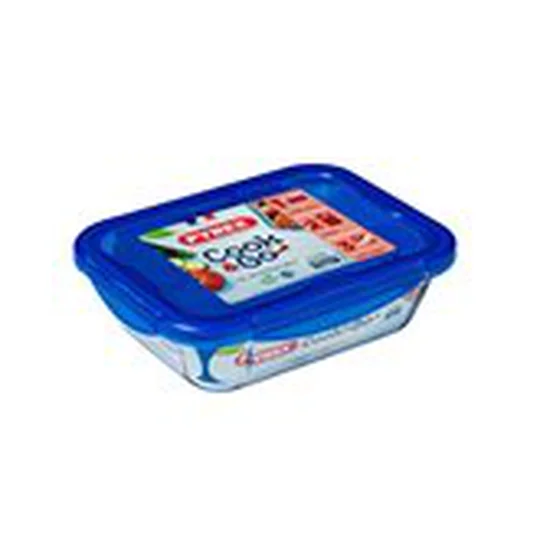 Plat four rectangulaire Cook&Go +couvercle 24x18cm 1.7L