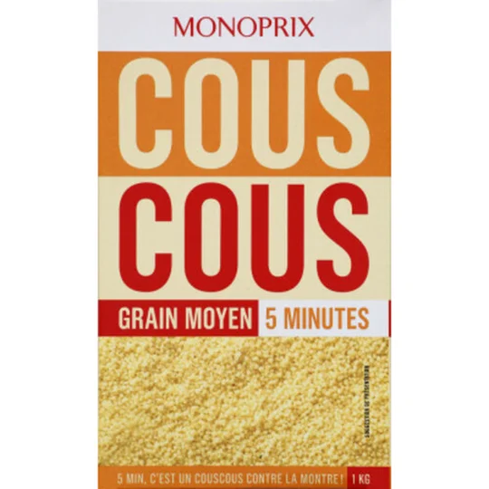 Couscous grain moyen 5min