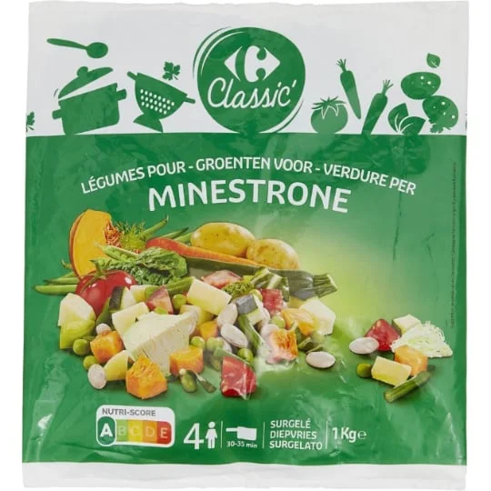 Légumes cuisinés pour minestrone