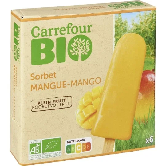 Glaces sorbet mangue