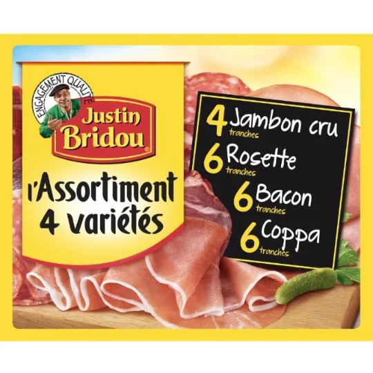 Plateau charcuterie assortiment 4 variétés