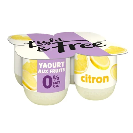 Yaourt citron allégé 0% MG