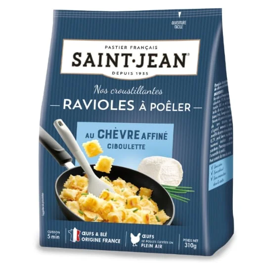 Pate fraiche chèvre et ciboulette à poêler