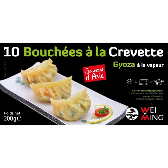 Gyoza bouchées vapeur à la crevette