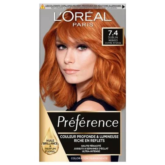 Coloration Cheveux Permanente 7.4 Dublin Mango Cuivré Intense