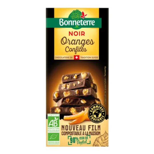 Chocolat Noir Aux Oranges Confites Bio