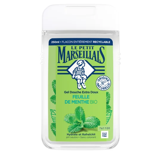 Gel douche extra doux à la feuille de menthe bio