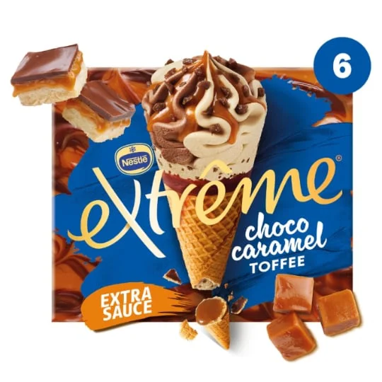 Glace Cône Choco Caramel Toffee EXTREME