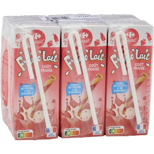 Boisson lactée fraise