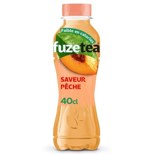 Boisson au thé glacé pêche intense