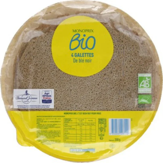 Galettes de blé noir, certifié AB
