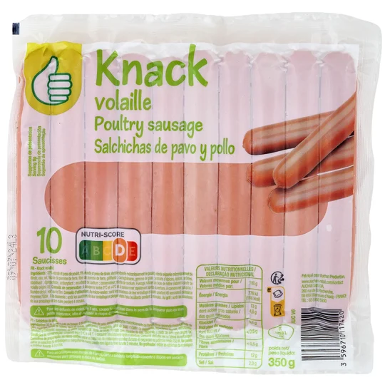 Knack saucisse de volaille