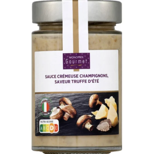 Sauce crémeuse champignons, saveur truffe d'été