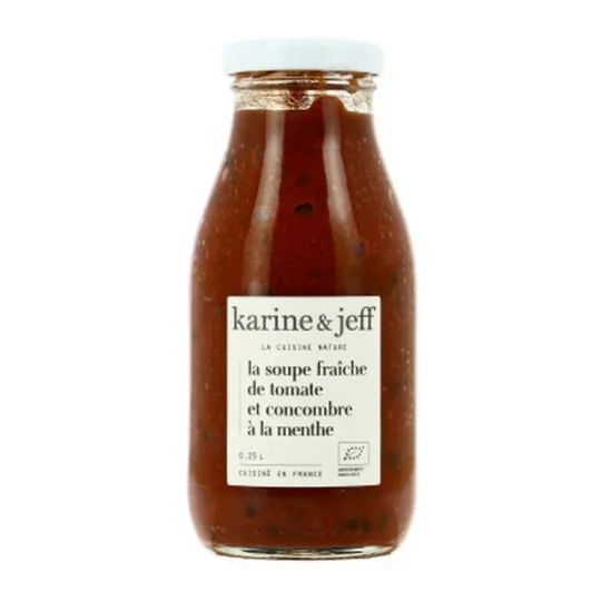 Soupe De Tomate Et Concombre À La Menthe  Bio