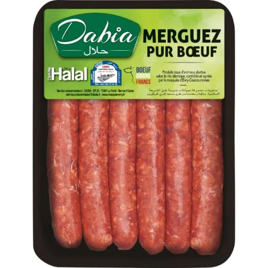 Merguez halal pur boeuf