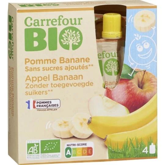 Compote pomme banane s/sucres ajoutés