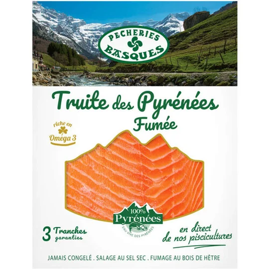 Truite fumee des pyrenees 3 tranches