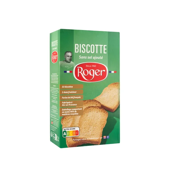 Biscotte aixoise très pauvre en sel sans huile de palme fabriqué en France
