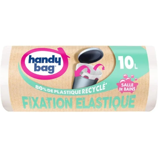 Sac poubelle pour salle de bain 10L avec fixation élastique