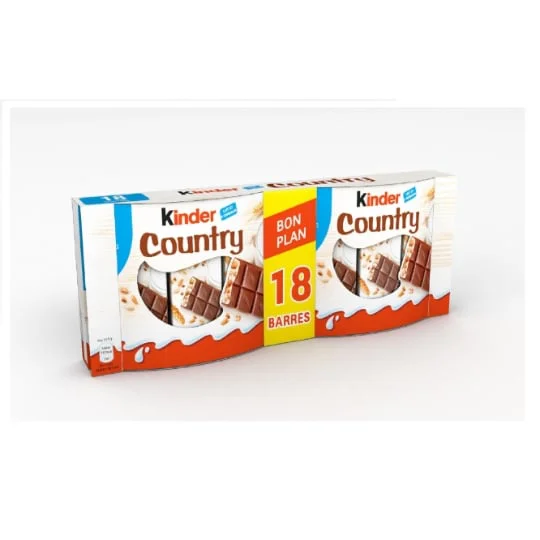 Barres de céréales enrobées de chocolat Country