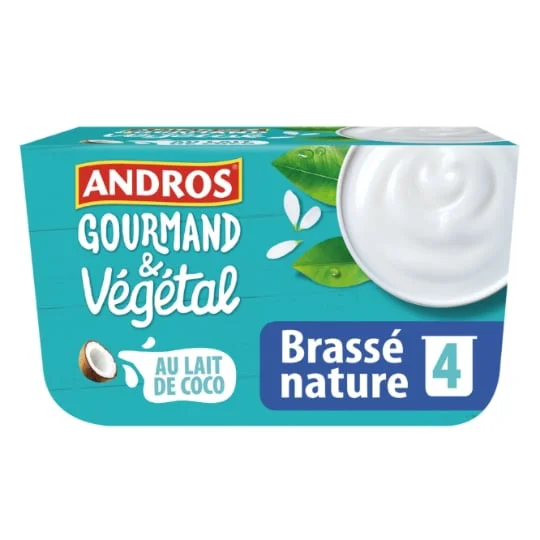 Dessert végétal brassé au lait de coco nature