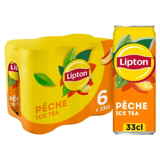 Boisson au thé glacé saveur pêche
