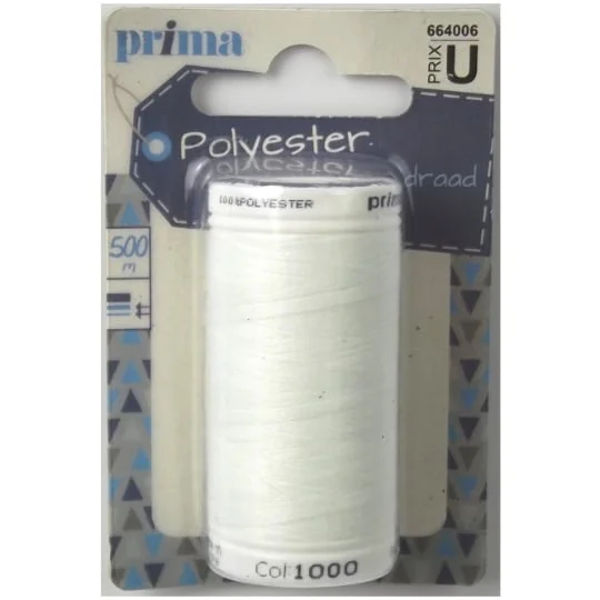 Fil blanc en polyester 500 mètres