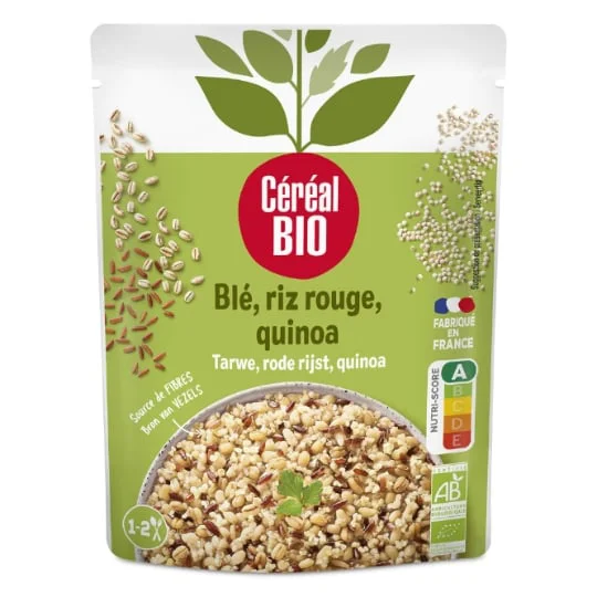 Blé micro-ondes riz rouge & quinoa bio