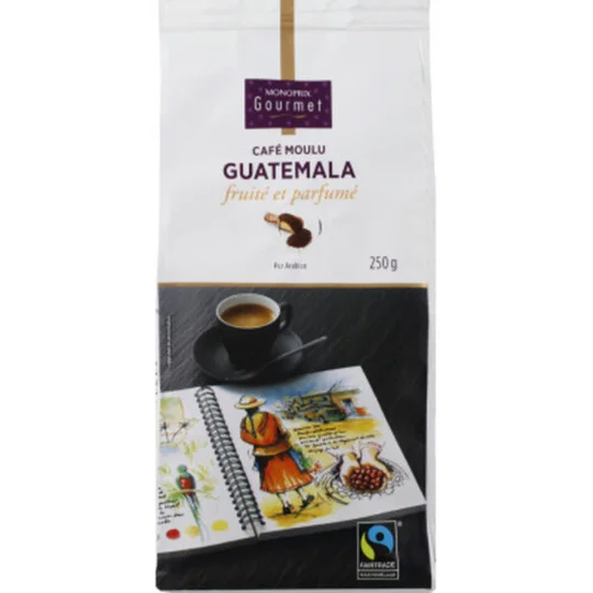 Café moulu du Guatemala, fruité et parfumé