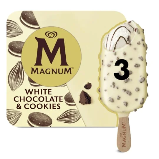 Glace chocolat blanc cookie