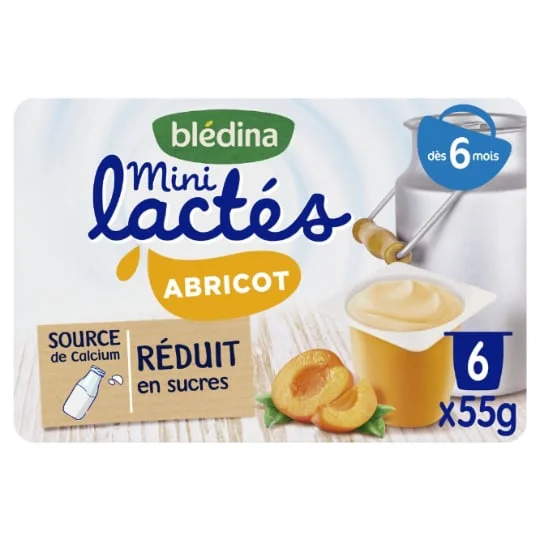 Dessert lacté bébé dès 6 mois abricot Mini Lactés