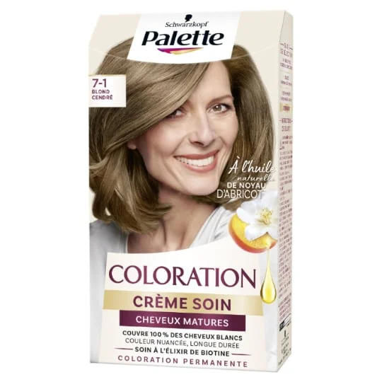 Coloration Capillaire 7-1 Blond Cendré Crème Soin