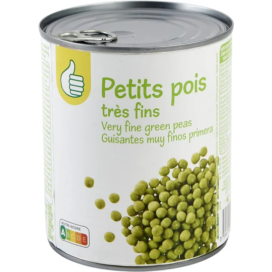 Petits pois à l'étuvée très fins