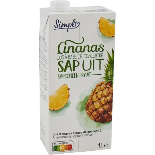 Jus d'ananas à base de concentré