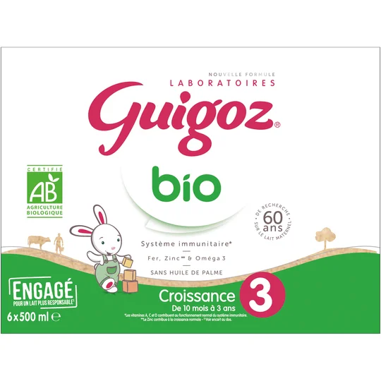 Lait de Croissance Bio liquide, dès 10 mois