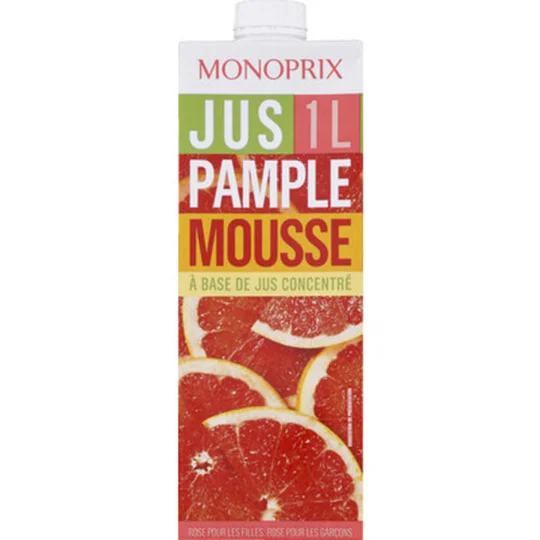 Jus de pamplemousse à base de jus concentré