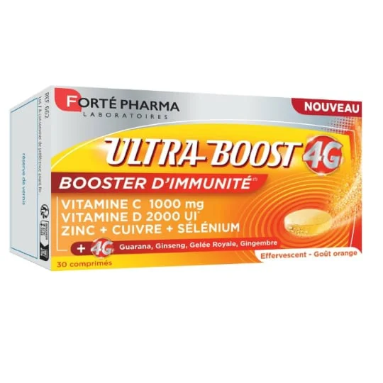 Complément Alimentaire Vitalité Ultra Boost 4G Immunité Goût Orange