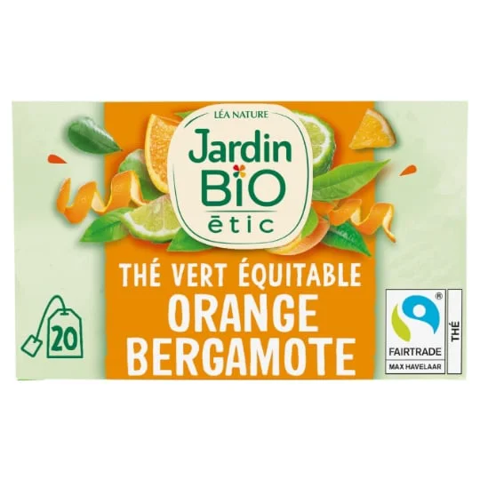 Thé vert bio orange' Bergamote Max Havelaar x20