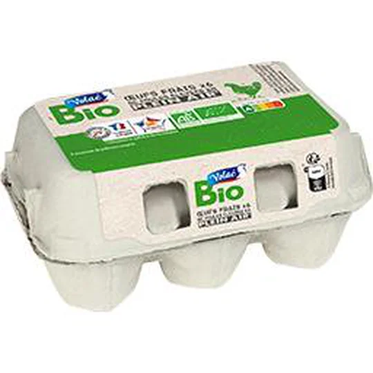 Oeufs frais de poules élevées en plein air BIO