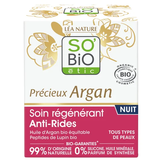 Soin nuit Bio Sobio Etic Regénérant, Anti-rides