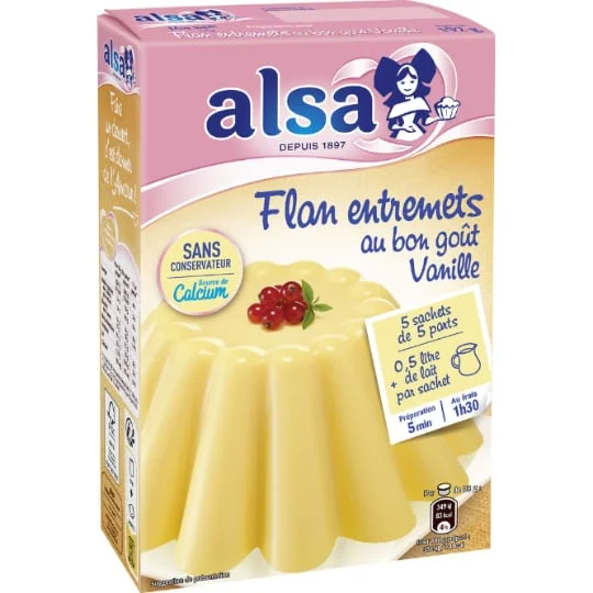 Préparation flan vanille
